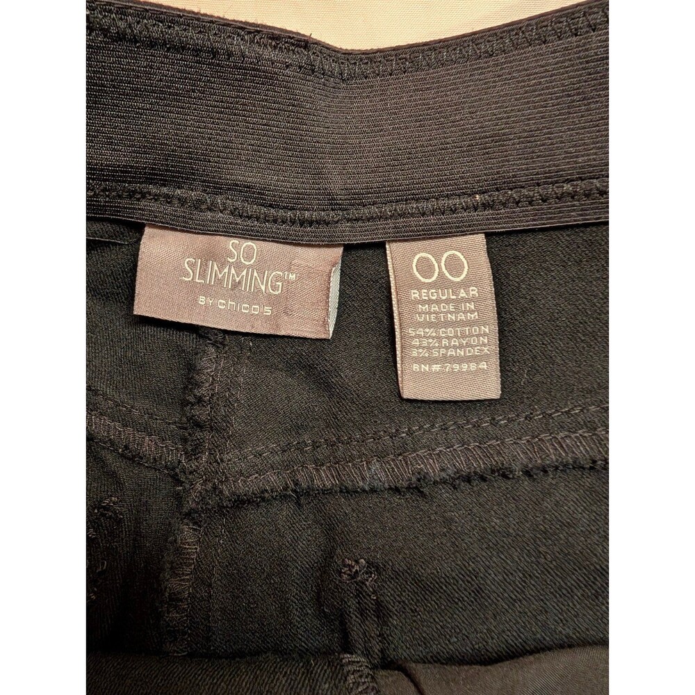 Women's Chico's So Slimming Slim Ankle Jeans Black 00 - Picture 4 of 4
